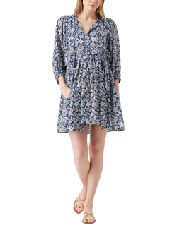 Ripe Cali Floral Nursing Dress, Ink/White, Ink/White