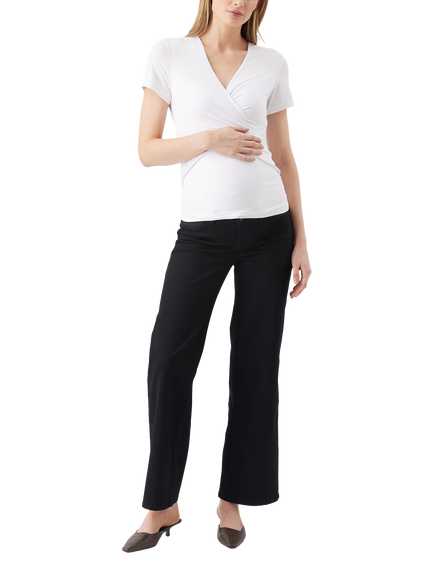 Ripe Kyle Wide Leg Maternity Jeans, Black, Black