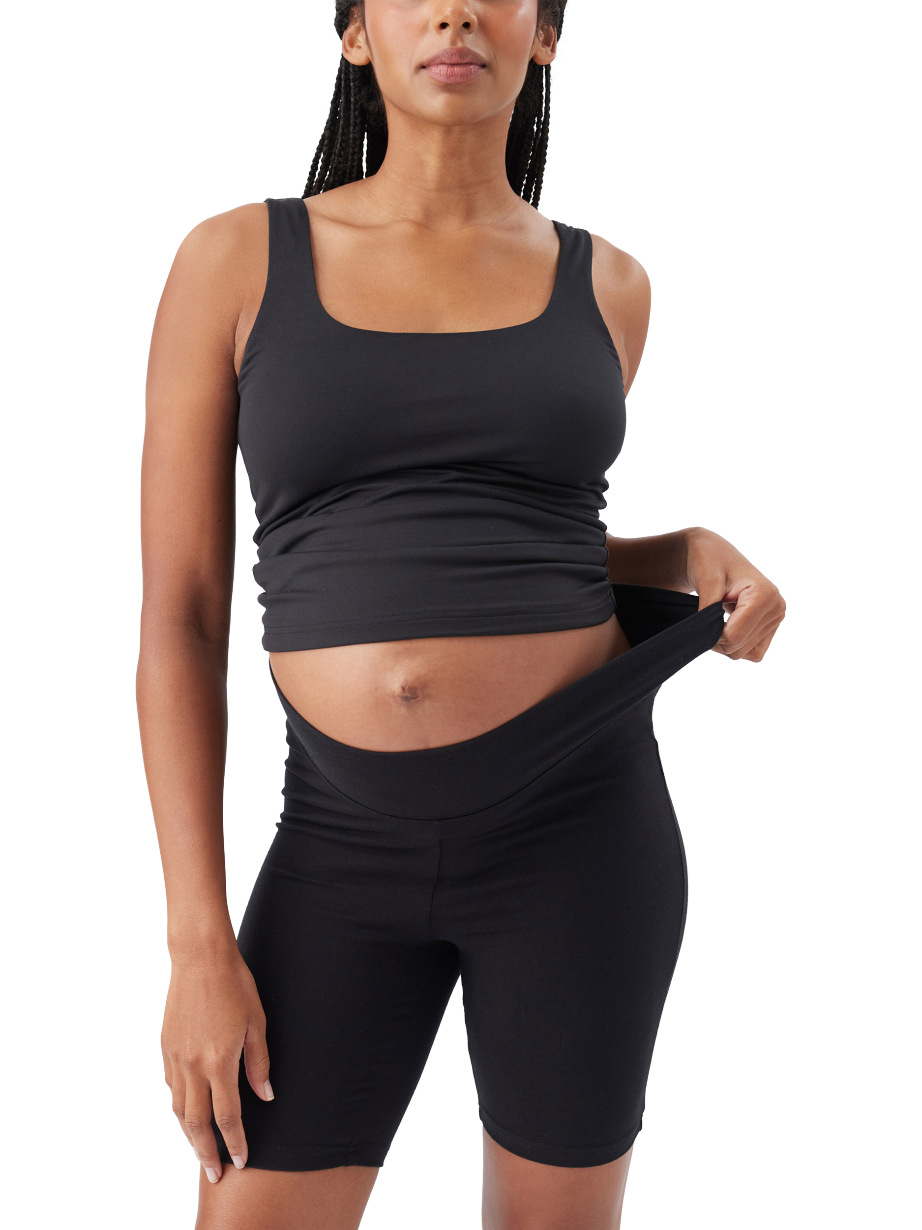 Product image 2 of 11, which shows Ripe Jersey Cycling Maternity Shorts, Black, XS