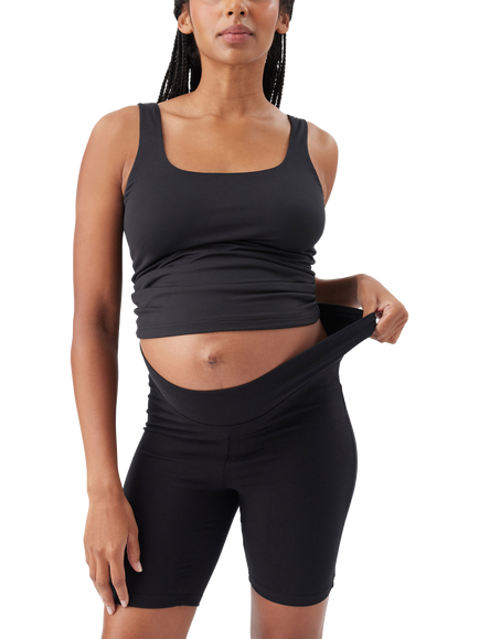 Ripe Jersey Cycling Maternity Shorts, Black - view 2, Black
