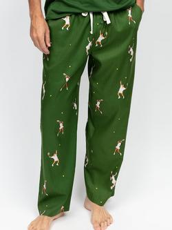 Cyberjammies Charlie Tennis Print Pyjama Bottoms, Green, Green