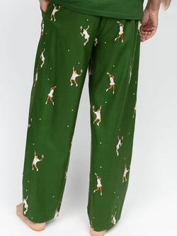 Cyberjammies Charlie Tennis Print Pyjama Bottoms, Green - view 2, Green