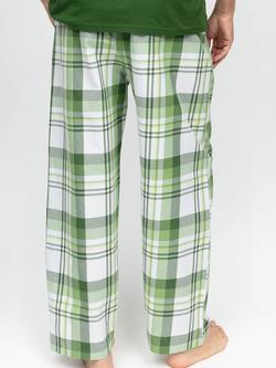 Cyberjammies Charlie Cotton Check Pyjama Bottoms, Green - view 2, Green