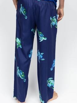 Cyberjammies Ashley Turtle Print Pyjama Bottoms, Navy - view 2, Navy
