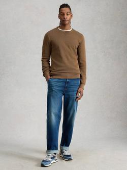 White Stuff Attadale Cotton Crew Neck Jumper, Brown, Brown