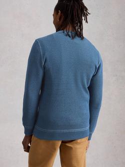 White Stuff Attadale Cotton Henley Jumper - view 2, Blue