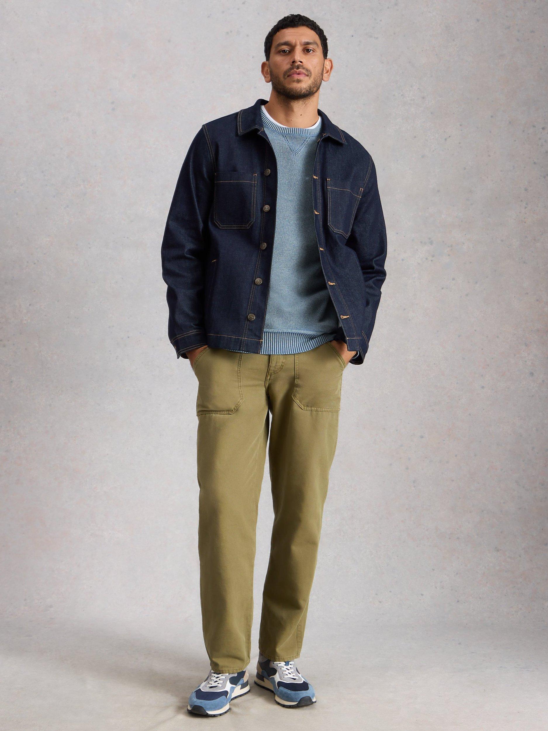 Product image 4 of 6, which shows White Stuff Attadale Cotton Crew Neck Jumper, Blue, S Reg