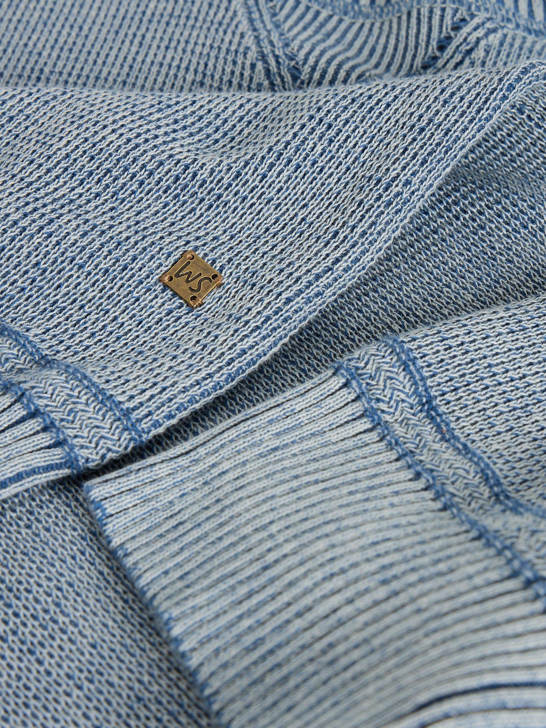 Product image 6 of 6, which shows White Stuff Attadale Cotton Crew Neck Jumper, Blue, S Reg