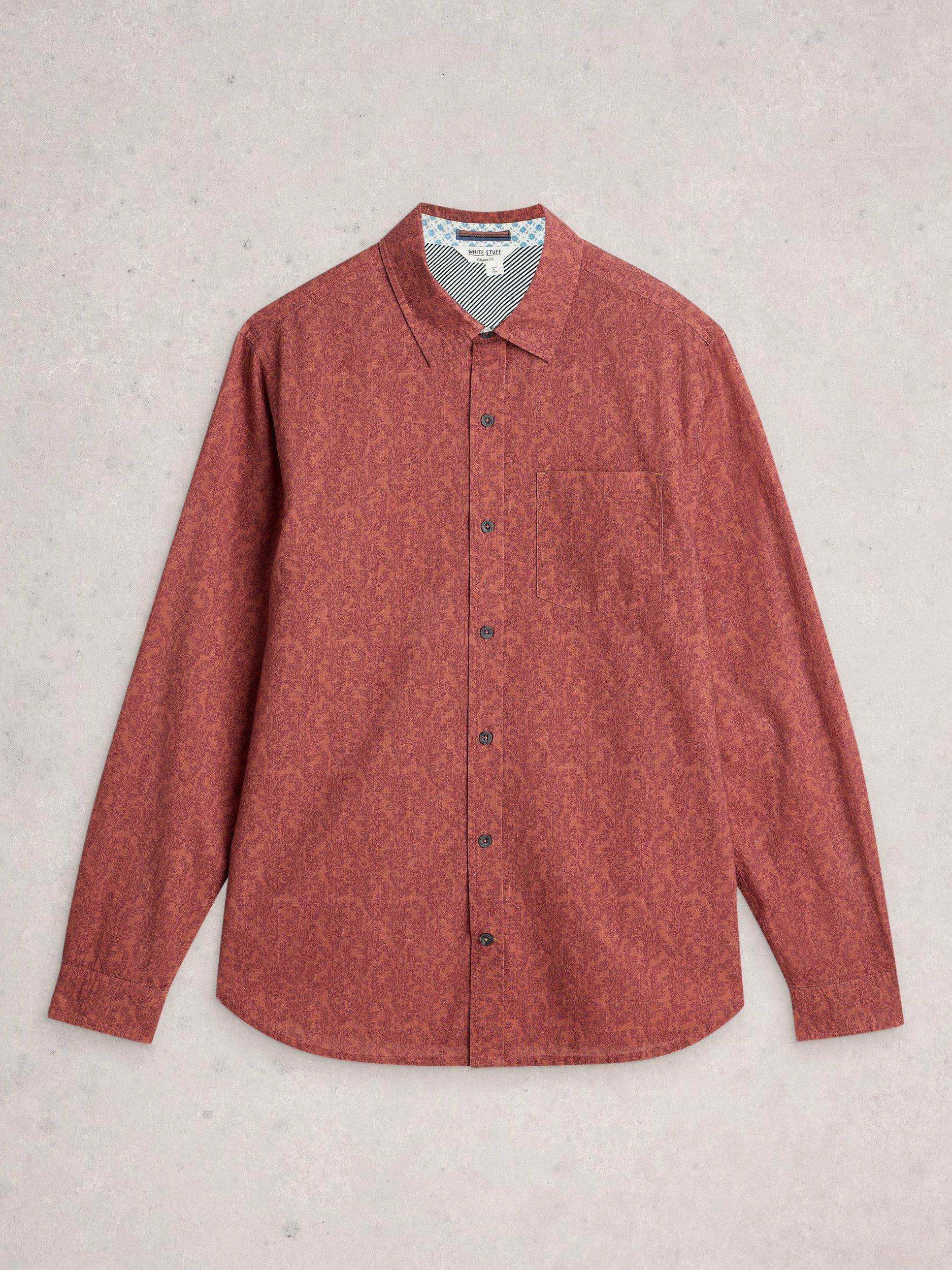 Product image 5 of 6, which shows White Stuff Finsbury Cotton Shirt, Pink, S Reg