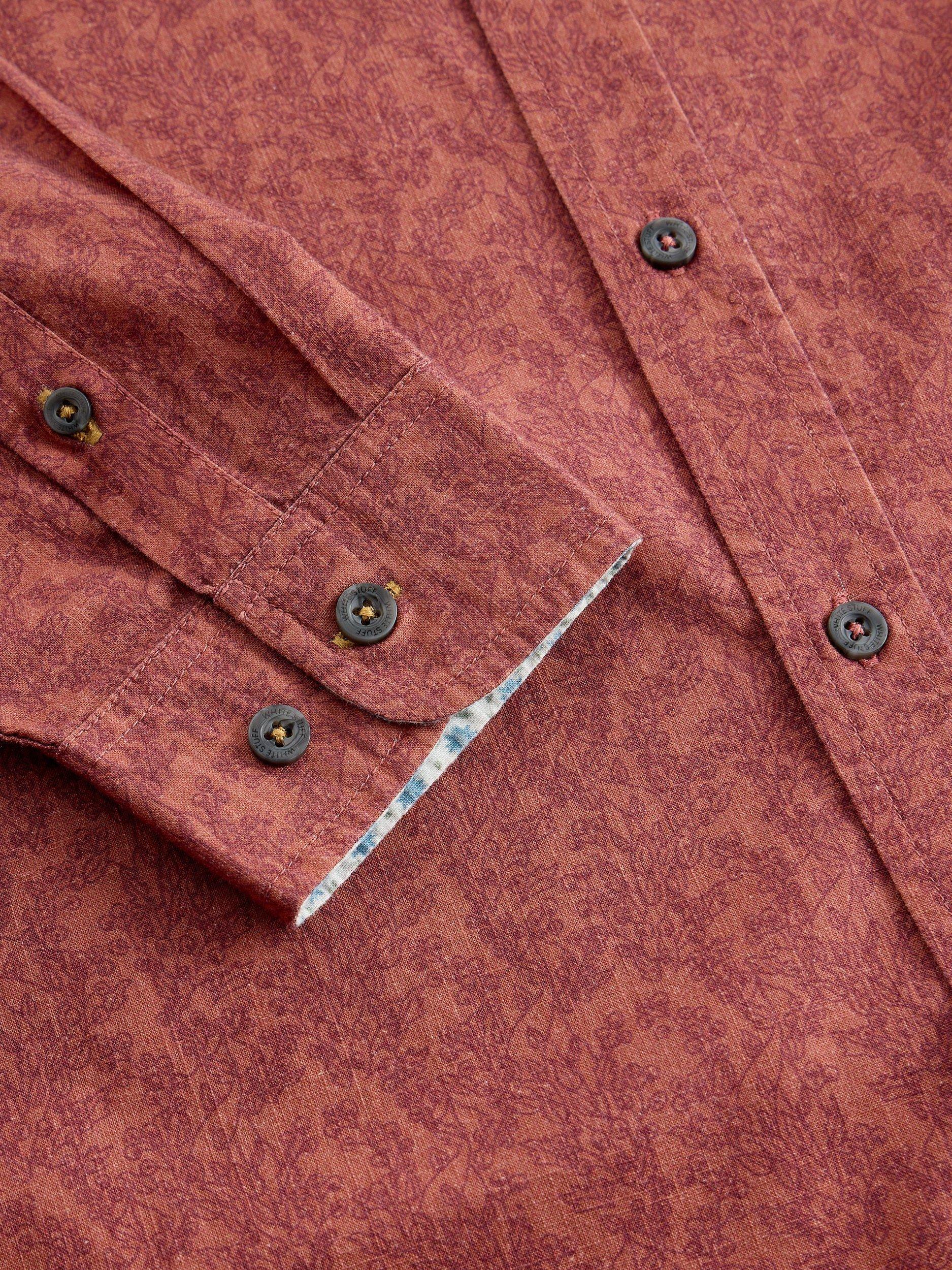 Product image 6 of 6, which shows White Stuff Finsbury Cotton Shirt, Pink, S Reg