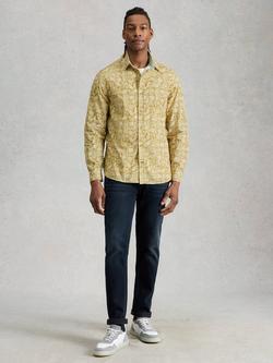 White Stuff Finsbury Cotton Regular Fit Floral Shirt, Yellow, Yellow