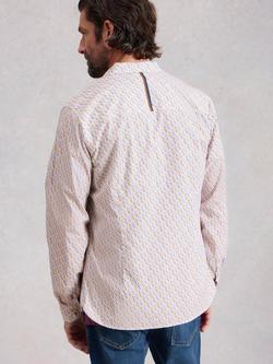 White Stuff Salcombe Cotton Blend Regular Fit Abstract Shirt, White/Multi - view 2, White/Multi
