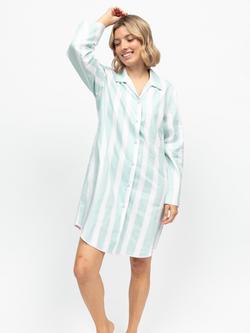 Cyberjammies Francesca Stripe Nightshirt, Mint, Mint