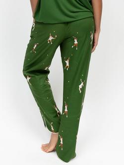 Cyberjammies Charlie Tennis Print Pyjama Bottoms, Green - view 2, Green