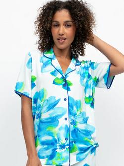 Cyberjammies Ashley Floral Pyjama Shirt, Dark Blue/Multi, Dark Blue/Multi