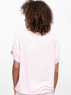 Cyberjammies Francesca Jersey Slouch Pyjama Top, Light Pink - view 2, Light Pink