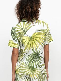 Cyberjammies Charlie Palm Print Pyjama Shirt, Green - view 2, Green