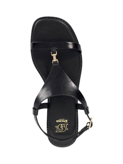 Dune London Laith Leather T-Bar Sandals - view 2, Black