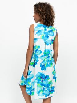 Cyberjammies Ashley Floral Swing Nightdress, Dark Blue - view 2, Dark Blue