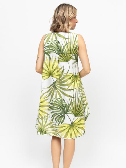 Cyberjammies Charlie Palm Leaf Swing Nightdress, Green - view 2, Green