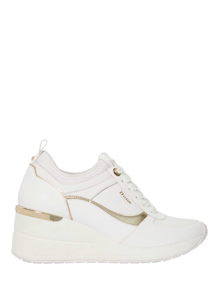 Dune London Elarah Flatform Trainers, White