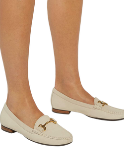 Dune London Glenniee Nubuck Suede Snaffle Trim Loafers - view 2, Ecru