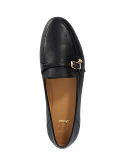 Dune London Greya Leather Buckle Detail Loafers - view 2, Black