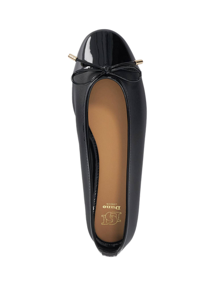 Dune London Haliah Leather Ballet Flats - view 2, Black
