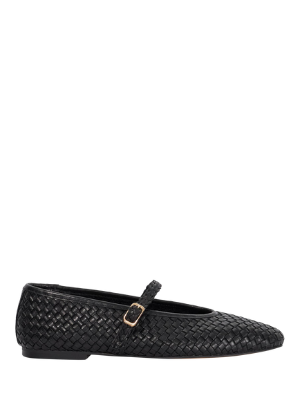 Dune London Headliner Woven Leather Mary Janes - view 2, Black