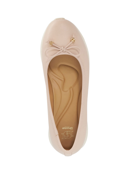 Dune London Highline Leather Ballerina Pumps - view 2, Blush