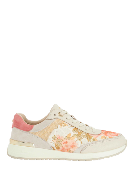 Dune London Esmara Floral Panel Trainers, Blush, Blush