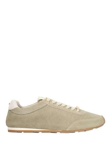 Dune London Evalinna Suede Trainers, Green