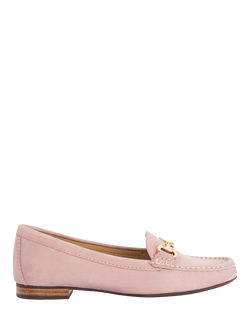 Dune London Glenniee Nubuck Suede Snaffle Trim Loafers, Blush