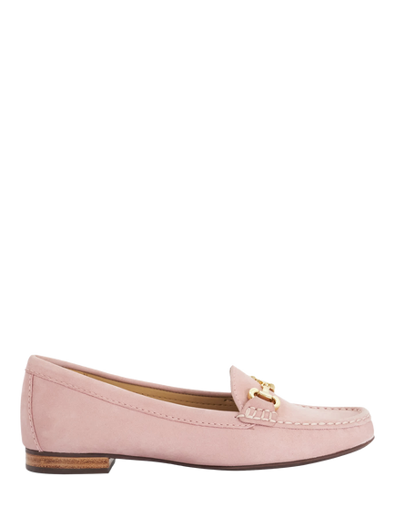 Dune London Glenniee Nubuck Suede Snaffle Trim Loafers, Blush