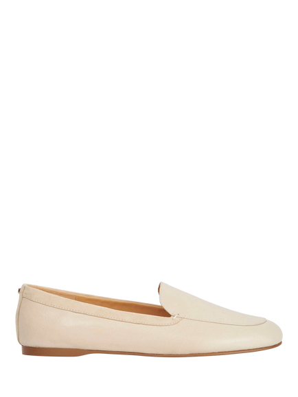 Dune London Gosette Leather Loafers, Ecru