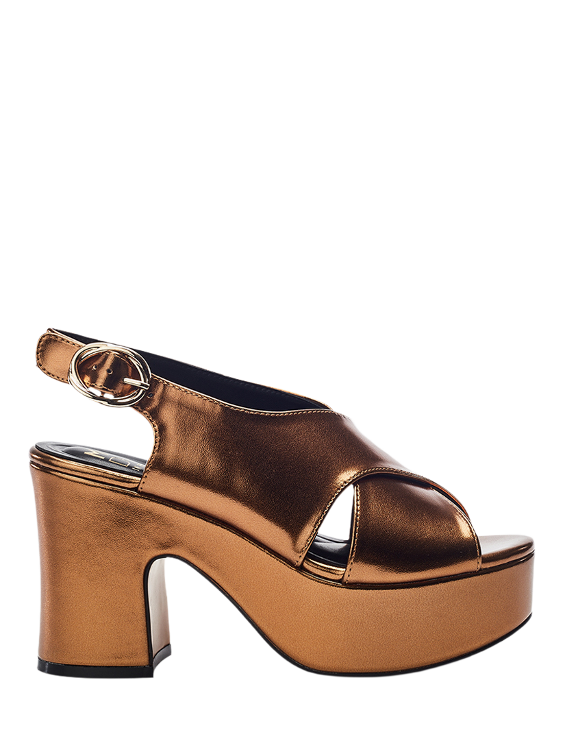 Product image 1 of 4, which shows Moda in Pelle Nakara Chunky Platform Sandals, Bronze, 7