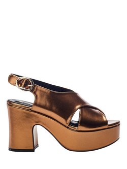 Moda in Pelle Nakara Chunky Platform Sandals, Bronze, Bronze