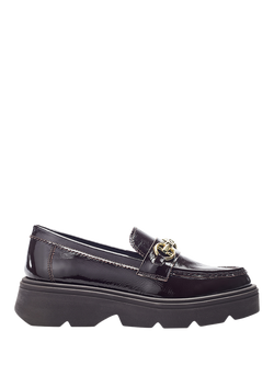 Moda in Pelle Eisa Leather Chunky Loafers, Dark Brown