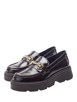 Moda in Pelle Eisa Leather Chunky Loafers - view 2, Dark Brown