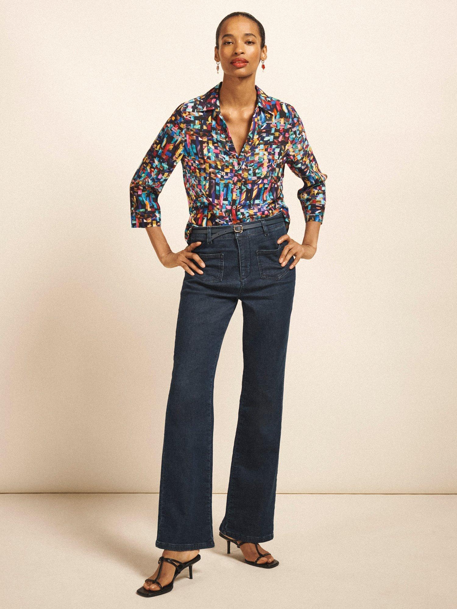 Product image 1 of 6, which shows NRBY Bianca Bootcut Jeans, Dark Wash, 8