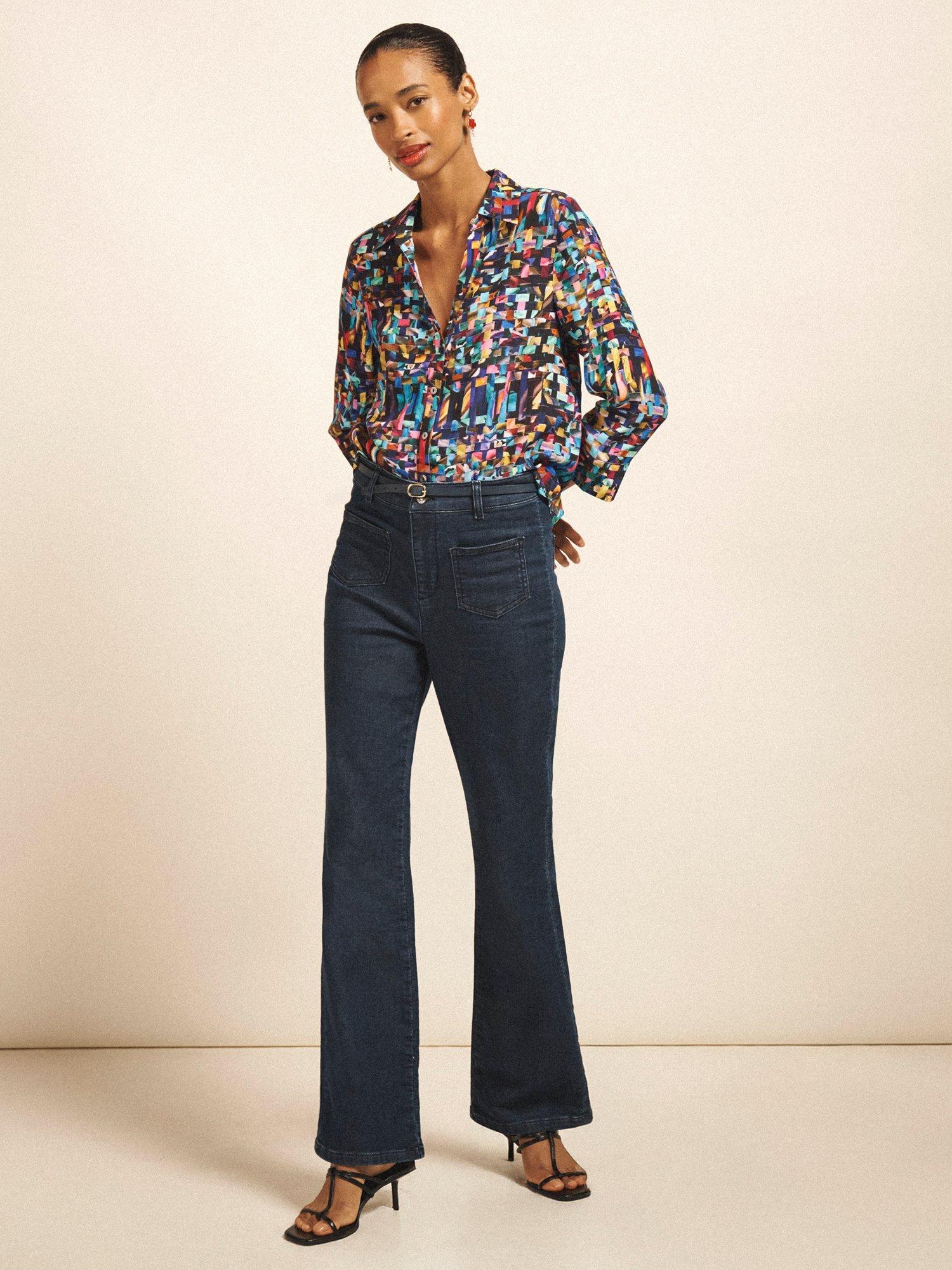 Product image 2 of 6, which shows NRBY Bianca Bootcut Jeans, Dark Wash, 8