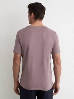Reiss Bless Cotton Crew Neck T-Shirt - view 2, Mauve