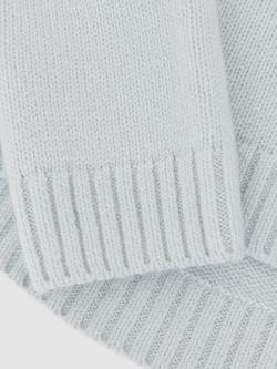 Reiss Kids' Bronte Wool & Cashmere Blend Roll Neck Jumper, Pale Blue - view 2, Pale Blue