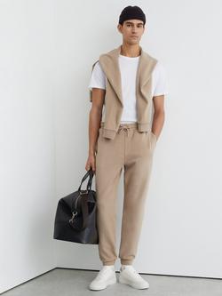 Reiss Remo Cotton Blend Joggers, Camel, Camel