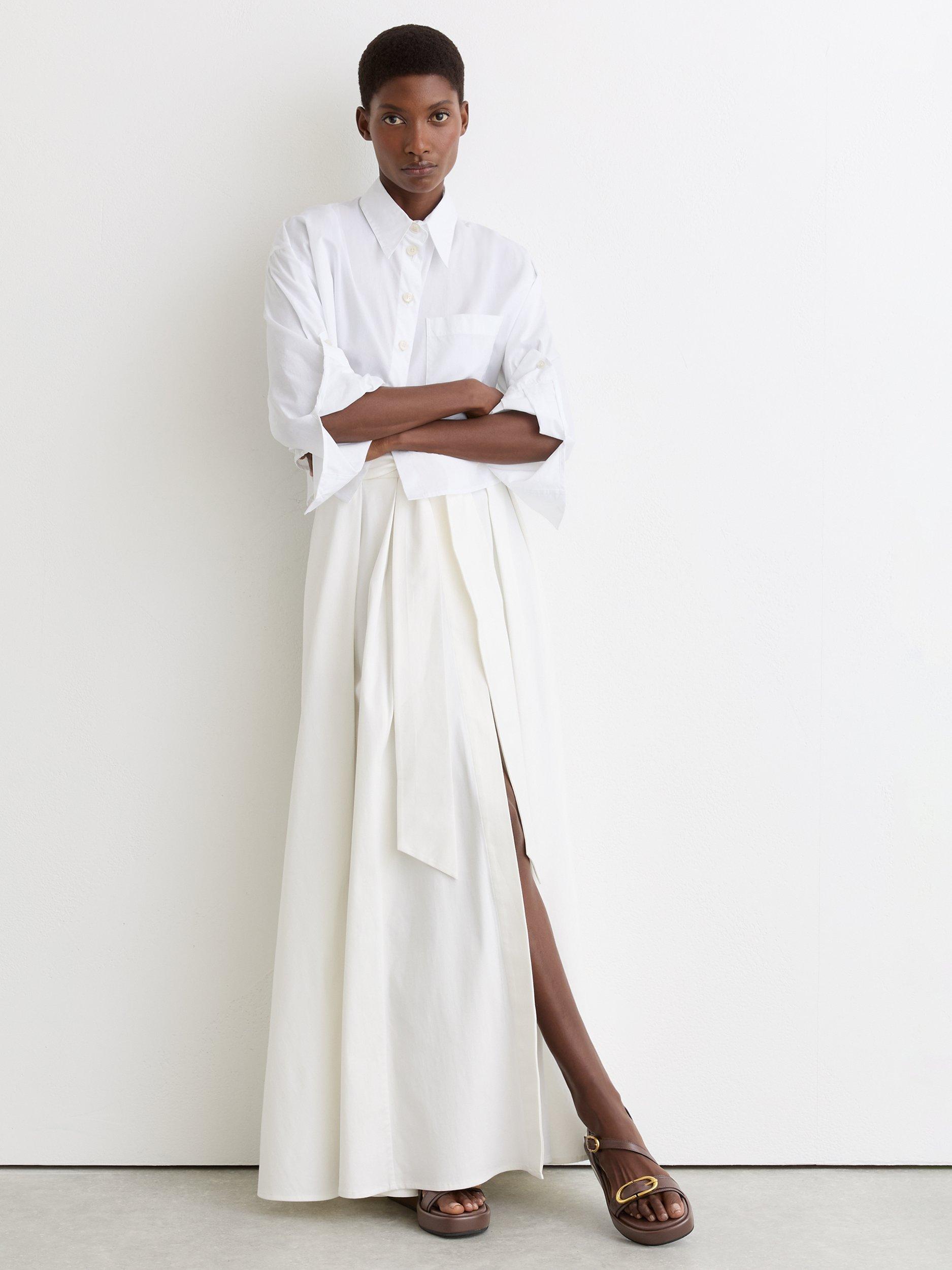 Product image 2 of 4, which shows Reiss Nyla Leather Double Buckle Flatform Sandals, Chocolate, 3