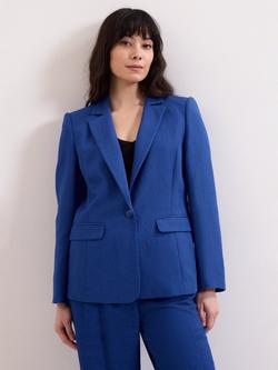Phase Eight Floette Linen Rich Blazer, Cobalt, Cobalt