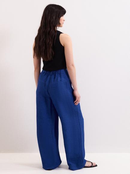 Phase Eight Lottie Linen Rich Trousers, Cobalt - view 2, Cobalt
