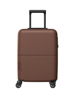 July Carry On Light 4-Wheel 55cm Expandable Suitcase, Dark Brown