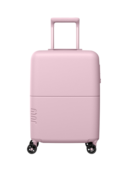 July Carry On Light 4-Wheel 55cm Expandable Suitcase, Blush Pink