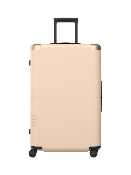 July Checked Plus 4-Wheel 77cm Large Suitcase, Sand